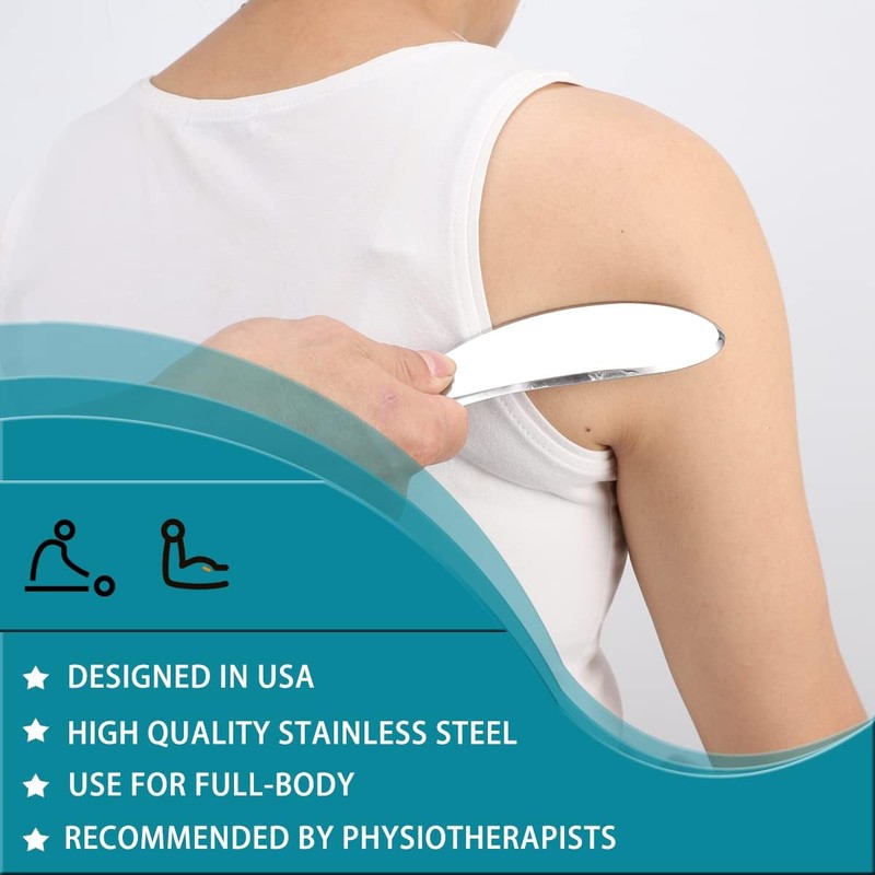 Gua Sha Tools, herramienta de masaje para raspar de acero