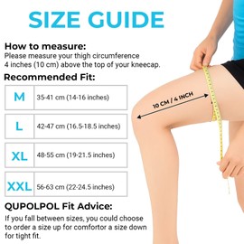 QUPOLPOL Knee Compression Sleeves – 2 Pack Non-Slip & Breathable Knee Support for Running, Gym, Cycling, Workouts – Lightweight & Flexible Fit for Men and Women (Black, M)