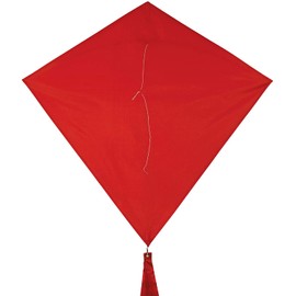 In the Breeze 3299 - Cherry 30 Inch Diamond Kite - Solid Red, Fun, Easy Flying Kite