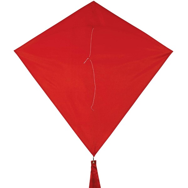 In the Breeze 3299 - Cherry 30 Inch Diamond Kite - Solid Red, Fun, Easy Flying Kite