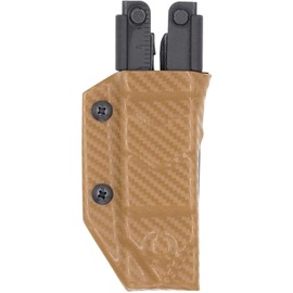Clip & Carry Kydex Multitool Sheath for The Gerber MP600 - Fits bluntnose & needlenose Models - Made in USA - Multi Tool Holder Holster - Carbon Fiber Brown