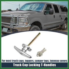 Motoforti 1 Set Garage Door T-Handle Lock Kit Shed Door Lock T Handle w/2 Keys Long-lasting