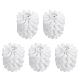 GERUIKE Toilet Brush Head, White, Replacement Brush Head for Toilet Brushes, Toilet Brush Replacement in Set of 5