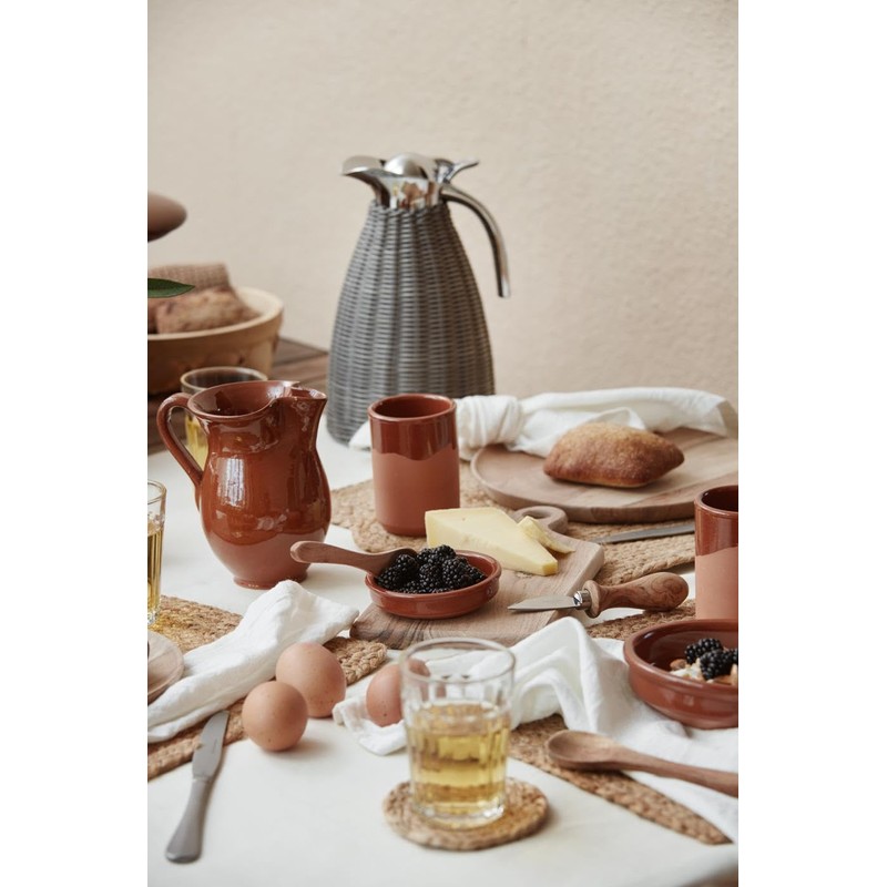 IB Laursen Thermos Flask Grey Polyrattan Weave