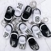 MZLGEK Cute Shoe Keychains with Initial Letters, Mini Backpack Key