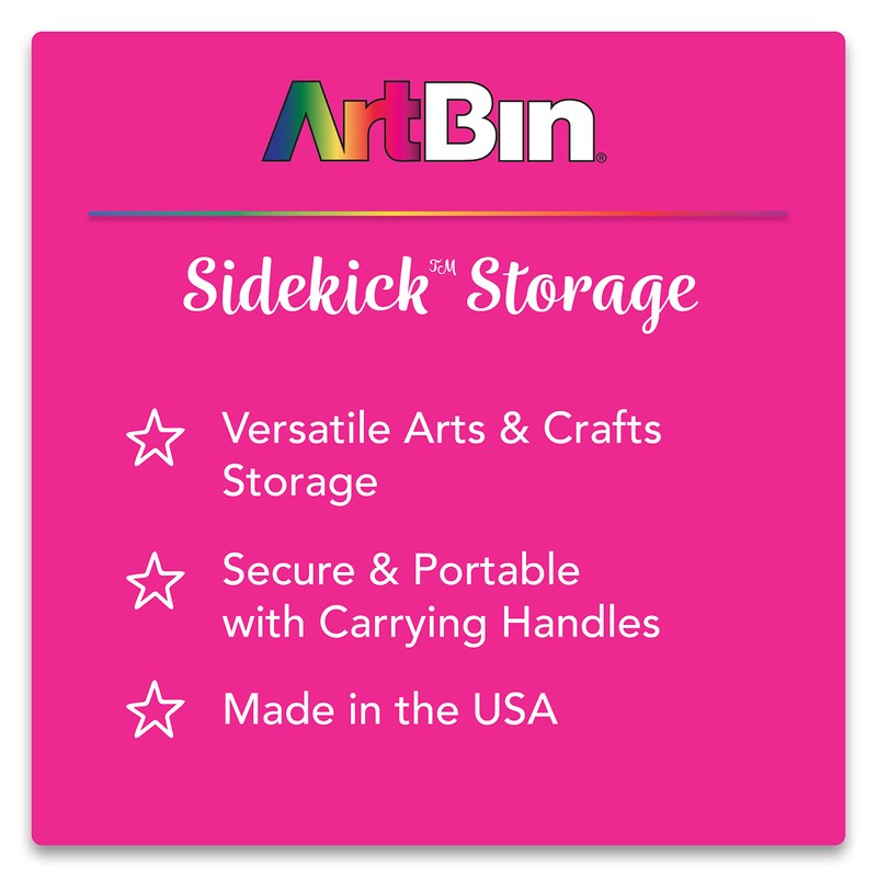 ArtBin 6815AG Mini Sidekick Tragetasche, tragbarer Kunst-und Handwerks-Organizer mit Griff,
