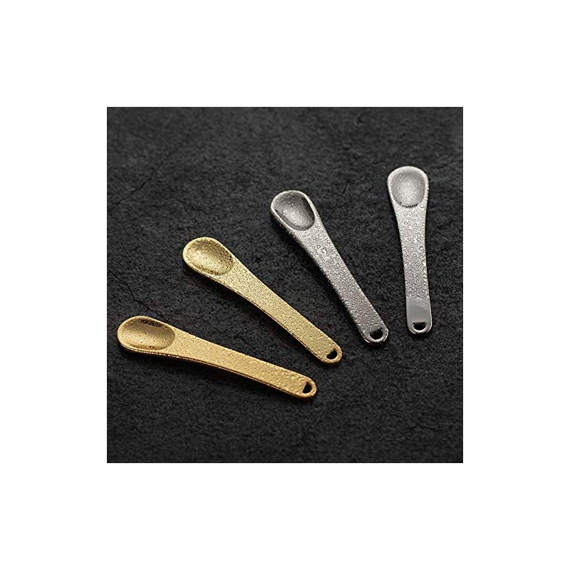 4 Pack Metal Makeup Spatula, Mini Spoon, Beauty Scoop for