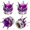 4-Piece Crown Rhinestone Tire Valve Stem Caps