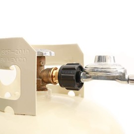 Rivland Adaptador para Tanque de Gas con Válvula POL ó Tipo Mexicano para Conectar a Manguera QCC1 ó Tipo Americano