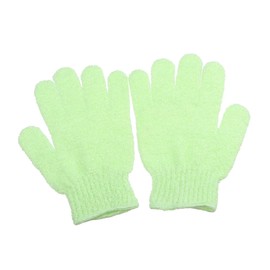 MERRYHAPY Exfoliating Shower Gloves in Candy Color Green Dual-sided Body Scrub for Dead Skin Removal Stretchy Fits for Shower Gels and Sea Salts