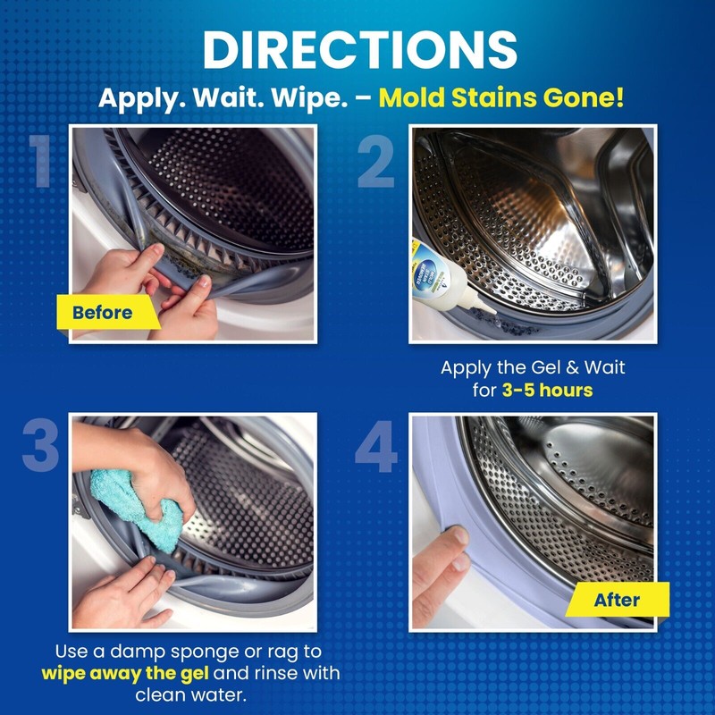 Bastion Mold Stain Remover Power Gel Cleaner for Front Loader