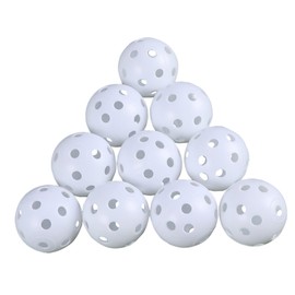 Totority 24Pcs Air Flow Golf Training Balls Lightweight Hollow Balls for Practice Durable Simulates True Ball Flight White Color