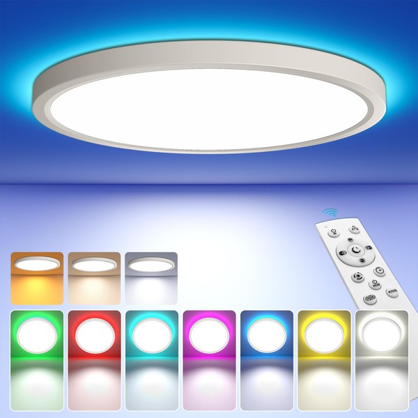 DetarZinLED Ceiling Light LED Ceiling Light Dimmable with Remote Control