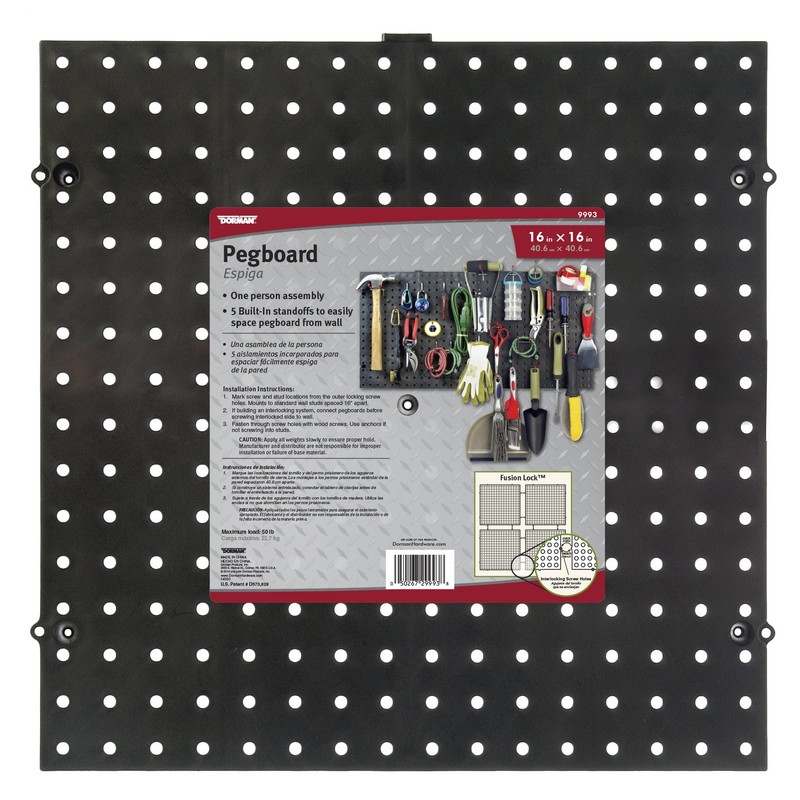 Dorman 29993 16 in x 16 in Fusion Lock Pegboard