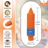 FLAMMUL Short Handmade Candle Sticks Orange Smokeless Taper Candles 5