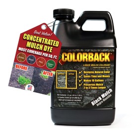 Black Mulch Dye, 6,400 Square Feet Coverage – Mulch Colorant for Landscaping & Garden Beds, Wood Mulch Dye, Mulch Color Restorer & Playground Bark Mulch, Eco-Friendly Mulch Paint – 1/2-Gallon Black