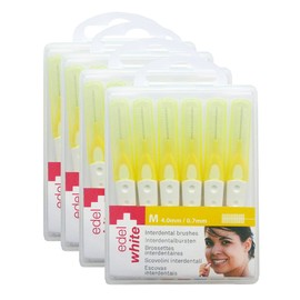 Edel + White® 24 Interdental Brushes 0.7 mm Yellow M – Pack of 4 x 6