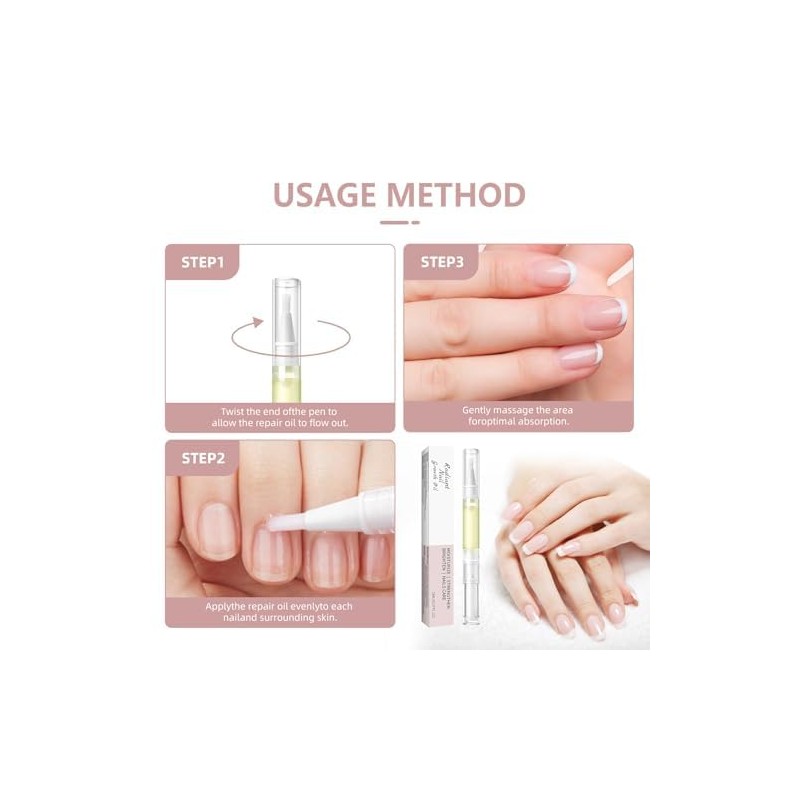  4PCS Cuticle Oil Pen Nail Growth and StrengthenerNail Growth