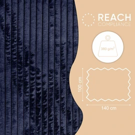 DreamRoots Corduroy Fabric Sold by the Metre Weight 380 g/m2 - Upholstery Fabric Cord Sold by the Metre 140 cm Wide - Furniture Fabric Sold by the Metre - Blueberry Pie 1M