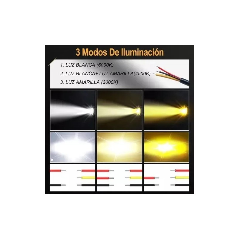 Faros De Lupa De Doble Color De 120w Para Auto,