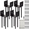 Fence Post Holder Ground Spike Use for Concrete Deck -