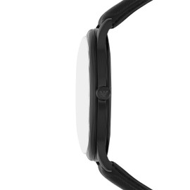 Emporio Armani Men's Three-Hand Date Black Leather Band Watch (Model: AR11573)