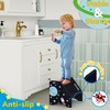 AMBIRD Toddler Step Stool, Space Wooden Two Step Stool for