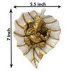 Charmy Crafts Metal Ganesha On Leaf, Wall Hanging Article for