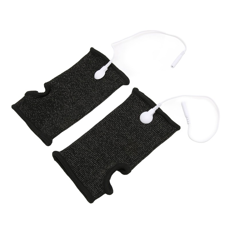 2pcs Conductive Wristband Reduce Pain Swelling Silver Fiber Elastic for