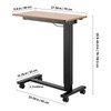 Adjustable Overbed Laptop Table – Rolling Bedside Desk with Casters