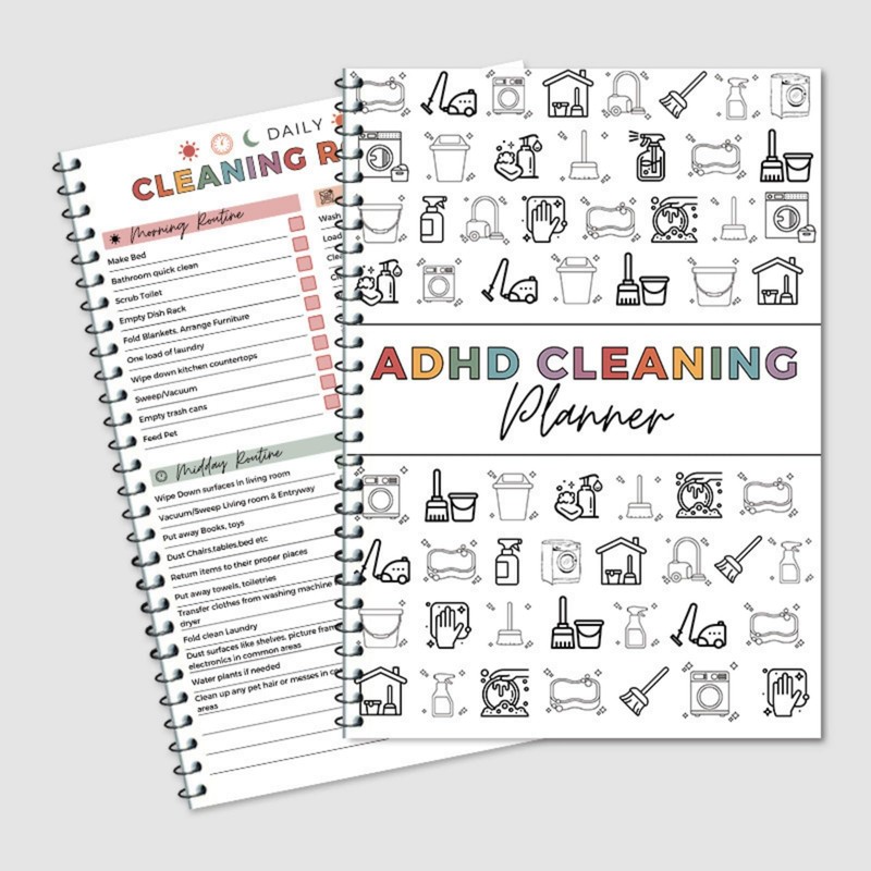 1 Pack Cleaning Planner & Household Checklist Organizer – Daily/Weekly/Monthly/Yearly