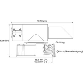 ISOLATECH Sabeu Fluxx 10 Pieces AH 23/61 HF Outlet Tap for 20 L and 30 L Canisters with DIN 61 Thread Outside 60.5 mm Food-Safe Pouring Tap Spout 23 mm for Transferring Filling Dosing without Glucking