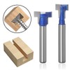 Eyech 2pcs 1/4-Inch Shank T-Slot Router Bit Keyhole Router Bit