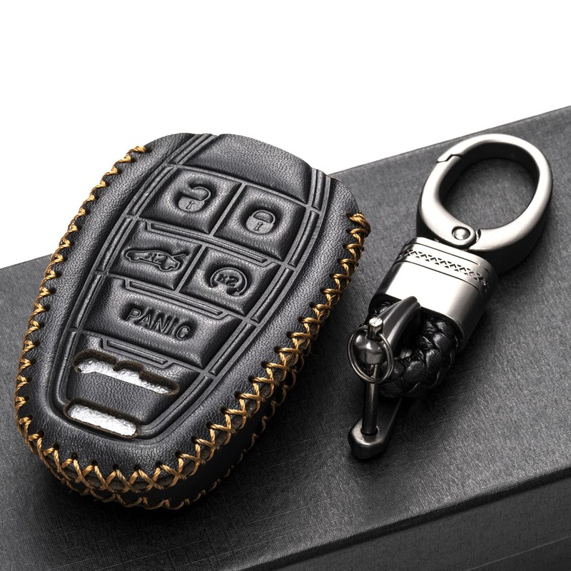 Vitodeco Genuine Leather Smart Key Fob Case Protector Compatible for