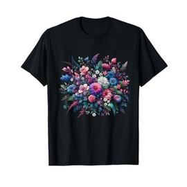 Vintage Flowers Women Wildflower Graphic Floral Gardening T-Shirt