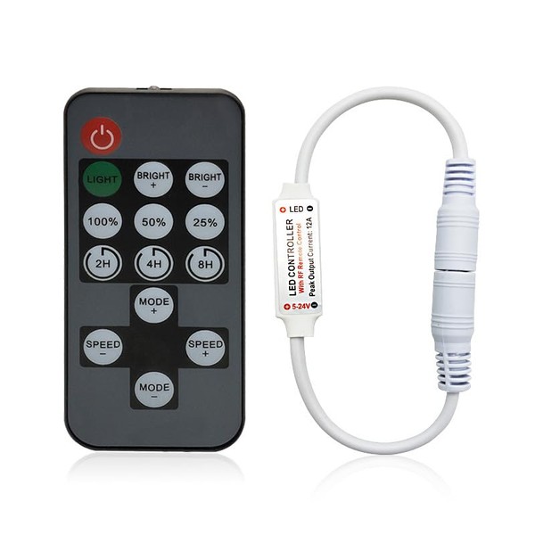 Taikuwu RF Remote Control with Timer, 14 Buttons Wireless LED