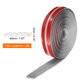 HARFINGTON Flexible Wall Corner Protector 1.6" 20FT Self Adhesive Wall Corner Guard Edge Protector Thickened PVC Peel and Stick Wall Trim for Ceiling Countertop Stair Corner, Gray