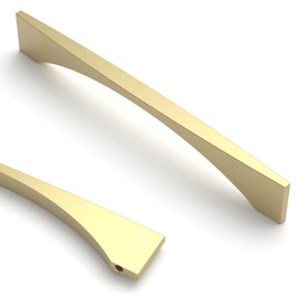 Asidrama 10 Pack 6.3 Inch(160mm) Brushed Brass Kitchen Cabinet Handles, Vintage Retro Cabinet Pulls Kitchen Cabinet Hardware for Cupboard Drawer Pulls