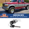 Ignition Switch with Key Door Lock Cylinders Chrome Compatible with