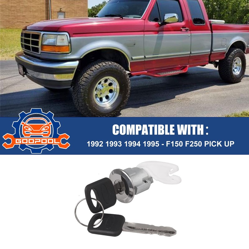 Ignition Switch with Key Door Lock Cylinders Chrome Compatible with
