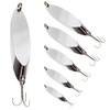 FishingPepo 5pcs Fishing Lures Spoons Trout Lures Hard Metal Spinner