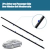 2Pcs Driver and Passenger Side Door Window Belt Weatherstrip Compatible