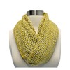 Yellow & Gray Two-Tone Sequin Infinity Winter Scarf