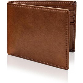 Bifold Wallets for Men, RFID Blocking Wallet Leather Wallets for Men Minimalist Wallet, Lightweight Men's Wallet Mens Slim Wallet for Work, Shopping (black) - Color: brown