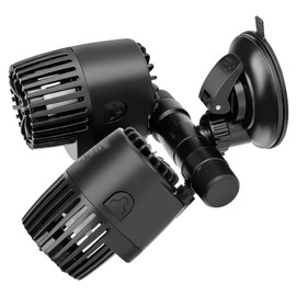 AQQA Aquarium Wave Maker,8W/12W/20W/25W Suction Cup Fish Tank Double Powerhead Pump，110V/60Hz Ultra Quiet Submersible Circulation Pump,360°+180°Adjustable For Freshwater Saltwater Black