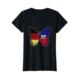 Germany and Haiti Mix Butterfly Half Haitian half German T-Shirt