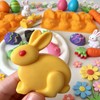 Easter Chocolate Molds, 2 Packs Easter Egg Bunny Shaped Silicon