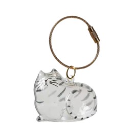 Cat Pet Keepsake Funeral Supplies: DIY Pet Fur Memory Capsule, Memorial Keychain for Cats, Transparent Transparent Material Pets Fur Keepsake, Self-Fill cat Memorial Gift for Pets Lovers (No.4)