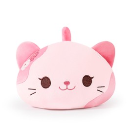 shownicer Plush Toy Cat Cuddly Toy Kawaii Cat Plush Cushion Toy Kitten Plush Throw Pillow Gift for Children Girls 3+ Years (Pink, 50 cm)