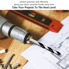 2 Pcs Wood Auger Drill Bits, Cuts Shallow and Deep Holes in Wood